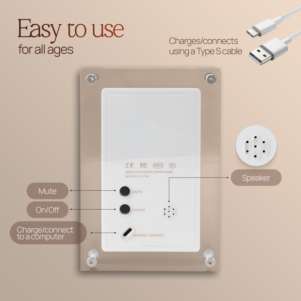 Digital Photo & Video Frame By Literro